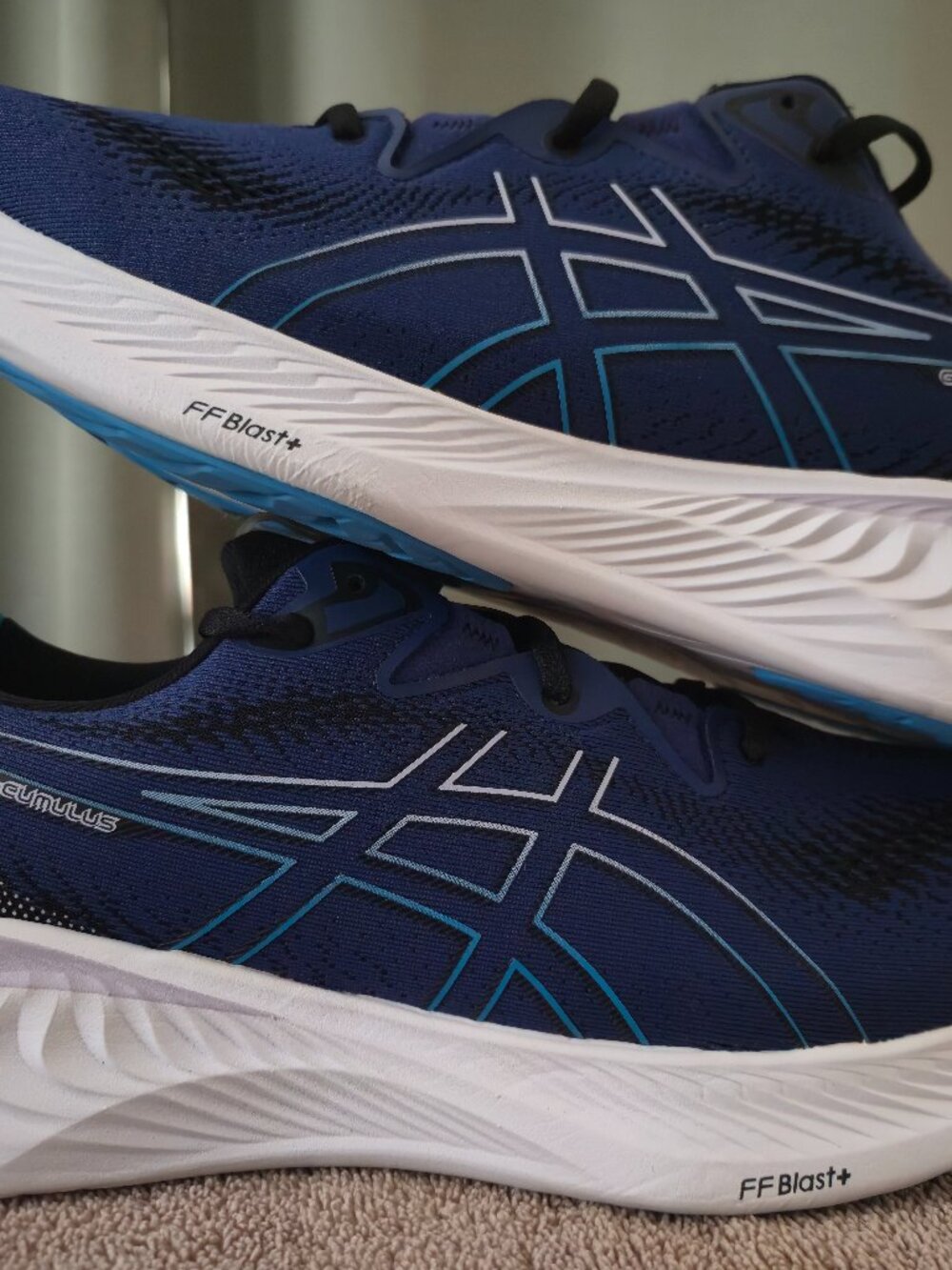 ASICS GEL-Cumulus 25 Running Shoes Indigo Blue Island Blue Men's 14 1011B621 Box